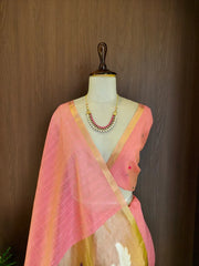 Premium Muga Cotton Floral Weaving Saree