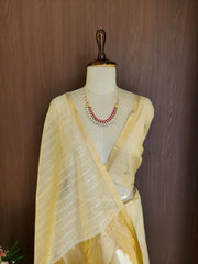 Premium Muga Cotton Floral Weaving Saree
