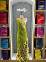 Premium Viscose Pure Paithani Bandhani Fusion Saree