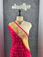 Premium Viscose Pure Paithani Bandhani Fusion Saree