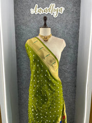 Premium Viscose Pure Paithani Bandhani Fusion Saree