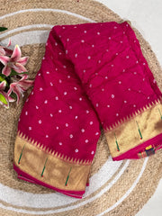 Premium Viscose Pure Paithani Bandhani Fusion Saree
