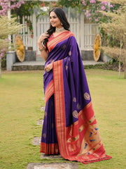 Soft Ilkal Paithani Silk Saree
