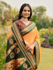 Soft Ilkal Paithani Silk Saree