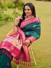 Soft Ilkal Paithani Silk Saree