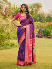 Soft Ilkal Paithani Silk Saree