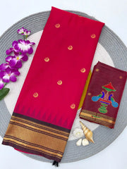 Soft Traditional Paithani Gadwal Border Saree