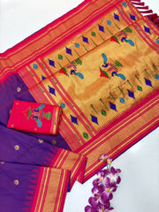 Soft Traditional Paithani Gadwal Border Saree