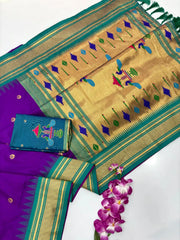 Soft Traditional Paithani Gadwal Border Saree