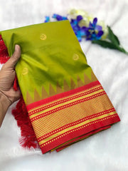 Soft Traditional Paithani Gadwal Border Saree