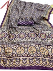 Soft Ajrakh Printed Saree