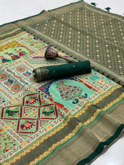 Soft Gaji Silk Position Pashmina Saree