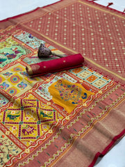 Soft Gaji Silk Position Pashmina Saree