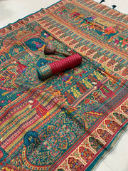 Royal Darbar Pashmina Silk Heritage Mughal Saree