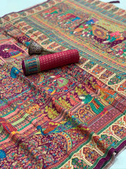 Royal Darbar Pashmina Silk Heritage Mughal Saree