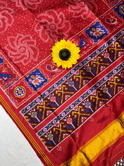 Handloom Silk Rangoli Printed Patola Saree