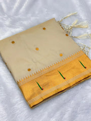 Soft Parrot Paithani Silk Saree