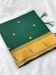 Soft Parrot Paithani Silk Saree