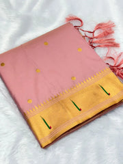 Soft Parrot Paithani Silk Saree