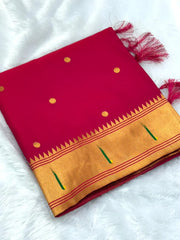 Soft Parrot Paithani Silk Saree