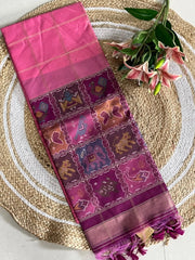 Pure Khadi Raw Silk Weaving Patola Saree
