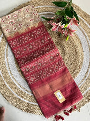 Soft Khadi Raw Silk Weaving Patola Saree