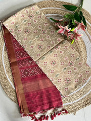 Soft Khadi Raw Silk Weaving Patola Saree