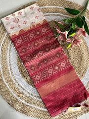 Soft Khadi Raw Silk Weaving Patola Saree