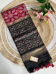 Soft Khadi Raw Silk Weaving Patola Saree