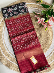 Soft Khadi Raw Silk Weaving Patola Saree