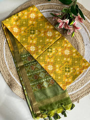 Pure Khadi Raw Silk Weaving Patola Saree