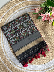 Pure Khadi Raw Silk Weaving Patola Saree