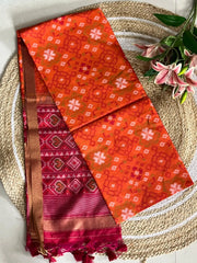 Pure Khadi Raw Silk Weaving Patola Saree