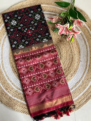 Pure Khadi Raw Silk Weaving Patola Saree