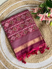 Pure Khadi Raw Silk Weaving Patola Saree