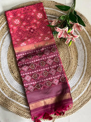 Pure Khadi Raw Silk Weaving Patola Saree