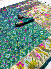 AS-004 | Soft Silk Paithani Patola Fusion Saree