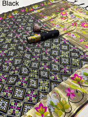 AS-004 | Soft Silk Paithani Patola Fusion Saree