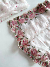 Crush Silk Embroidery Design Cut Work Saree