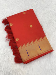 Paithani Vitthala Pallu Muniya Border Saree