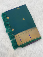 Paithani Vitthala Pallu Muniya Border Saree
