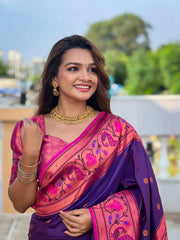 Paithani Soft Silk Zari Woven Saree
