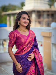 Paithani Soft Silk Zari Woven Saree