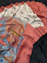 Jacquard Printed Kalamkari Cotton Saree