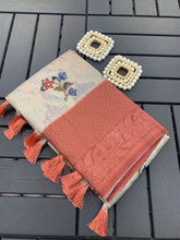 Jacquard Printed Kalamkari Cotton Saree