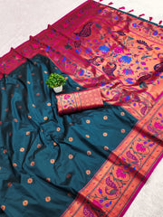 Paithani Soft Silk Zari Woven Saree