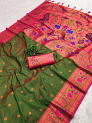 Paithani Soft Silk Zari Woven Saree