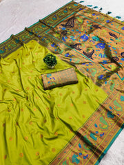 Paithani Soft Silk Zari Woven Saree