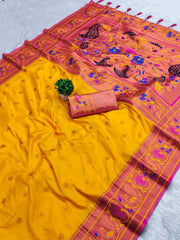 Paithani Soft Silk Zari Woven Saree