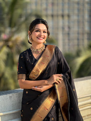 Paithani Vitthala Pallu Muniya Border Saree